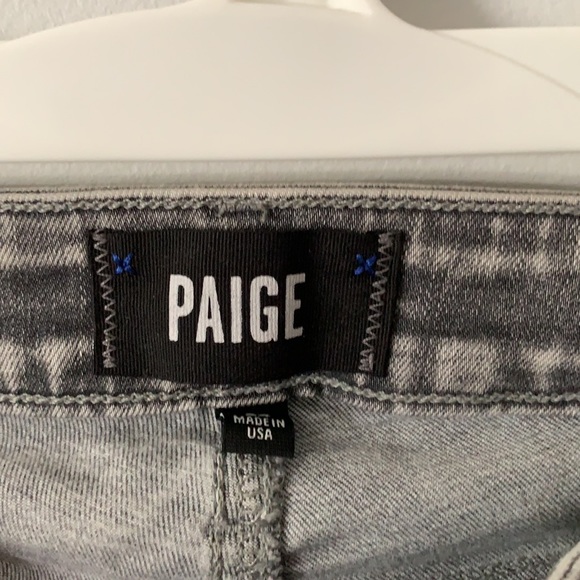 Distressed Grey Paige Denim Jeans - Picture 2 of 3